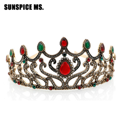 

Vintage Retro Crown Hairband Women Kid Turkish Hair Barrette Accessories Princess Queen Cabelo Headwear Headwrap Wedding Jewelry