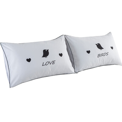 

iDouillet Couples Pillow Cases I LOVE U Печать Романтический подарок к свадьбе Юбилейный день рождения Валентина Набор из 2 стандартных или королевы