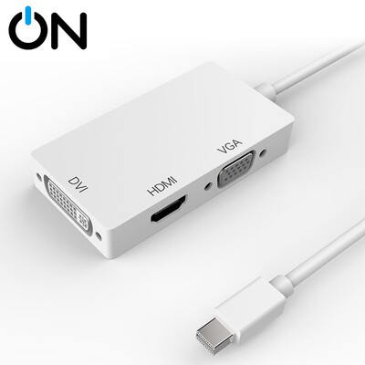 

ON MiniDisplayPort to VGAHDMIDVI Triad Converter Mini DP Adapter Thunderbolt Interface Mirror Synchronization HVG1305WH