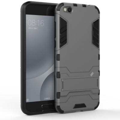 

Shockproof Ultra-thin Armor Plastic TPU Back Case Cover with Stand Holder Phone Case for XIAOMI 5C