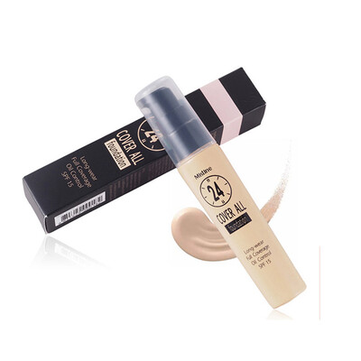

Thailand original Mistine 24 hours no makeup liquid foundation SPF15 25g concealer isolation waterproof protection F2 natural color