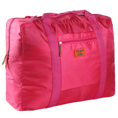 

Green reed travel bag waterproof folding folding bag rose red
