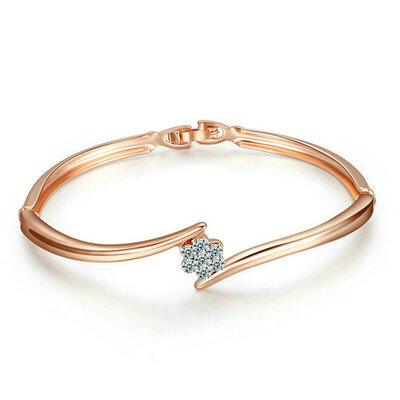 

Yoursfs® 18K Rose Gold Plated Используется австрийский браслет с бриллиантами