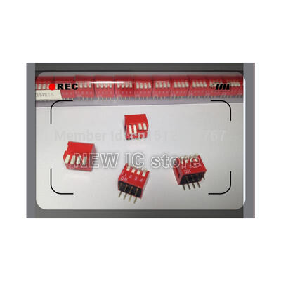 

Free Shipping 50pcs DP - 4 side dial dial the code switch four 254 spacing coding switch is 4P