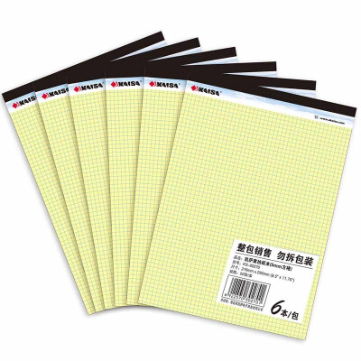 

KAISA V-00270 Legalpad American A4 Yellow Paper | 5 x 5mm (with tape) 8.5