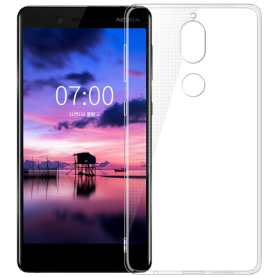 

MEIYI Nokia 7 Mobile Shell TPU Soft Case Cover for Nokia 7 Transparent White