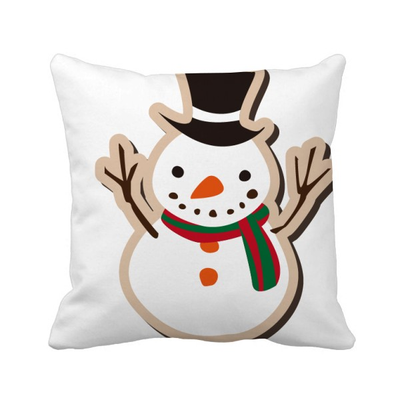 

Christmas Snowman Cartoon Festival Square Throw Pillow Insert Cushion Cover Home Sofa Decor Gift