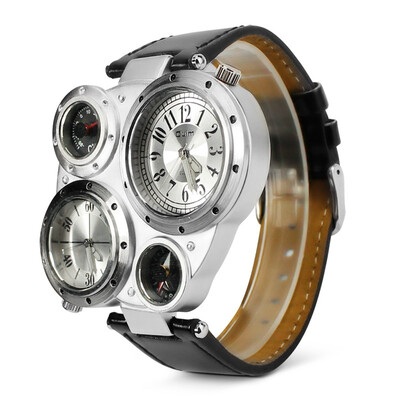 

PaulOne Sport Watch with dual time display thermometer compass HP9415