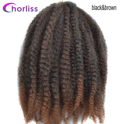 

Chorliss 18" Ombre Synthetic Braiding Hair Extensions Afro Kinky Twist Braids Hair Bundles Crochet Braids 100gpack Burgundy 1pc