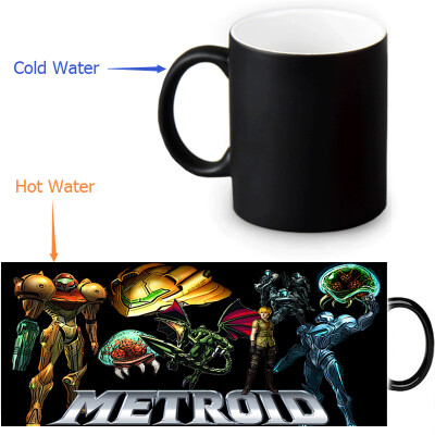 

Metroid 350ml12oz Heat Reveal Mug Color Change Coffee Cup Sensitive Morphing Mugs Magic Mug Milk Tea Cups