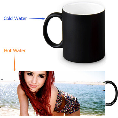 

Ariana Grande 350ml/12oz Heat Reveal Mug Color Change Coffee Cup Sensitive Morphing Mugs Magic Mug Milk Tea Cups