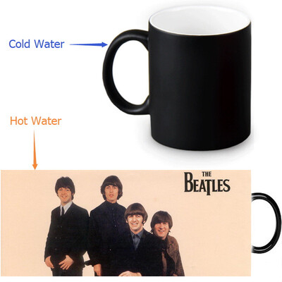 

Битлз 350 мл / 12 унций Heat Show Show Mug Color Change Чашка кофе Чувствительные морфинговые кружки Волшебная чашка для чайных чашек