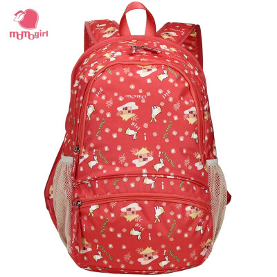 

MOMOgirl Casual Shoulder Bag Nylon Print 14 "Computer Shoulder Bag Student Bag M5E014 Pink Lemon