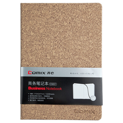 

Coix Comix 122 18K notebook soft wood grain leather office notebook Notepad C5831 yellow