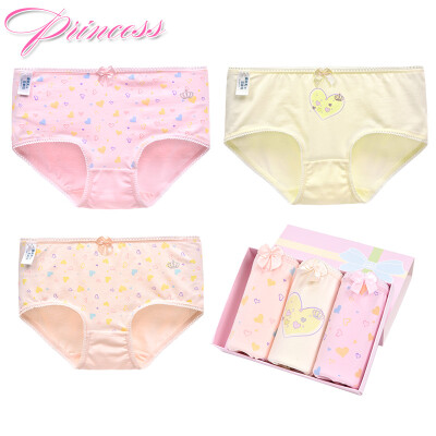 

Ai Lier Aurora girls underwear middle waist girls underwear cotton thin section simple student briefs SGD002-3 strips