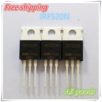 

100PCS IRF520 IRF520N TO-220 N-Channel IR Power MOSFET