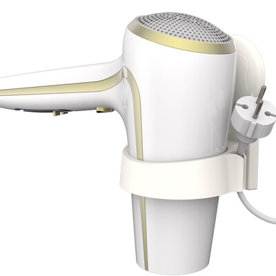 

Jiajie free punching suction cup bathroom hair dryer bathroom wall hanging seamless stickers air tube storage rack JJ-6N01