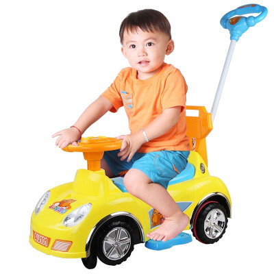 

AUBY educational toys happy twist car (yellow) infants and young children pedal four wheel cart leisurely swing car 1-3 years old 464105DS