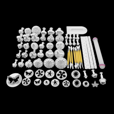 

68Pcs Fondant Cake Decorating Sugar craft Plunger Tools Cookies Mold Mould