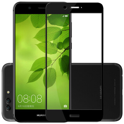 

ESCASE Huawei nova2 закаленная пленка Huawei NOVA2 закаленная пленка полноэкранный полноцветный HD Взрывозащищенный анти-отпечаток мобильного телефона фильм полный экран черный