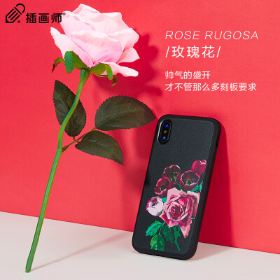 

Иллюстратор Apple x / 10 Mobile Shell iPhone x / 10 Mobile Shell 5.8-дюймовый Apple x мобильный телефон Case Cartoon All-inclusive Personality Soft Shell Roses