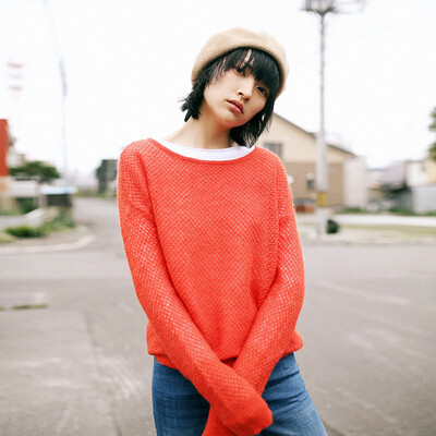 

And with pure Raincun C6135 mohair sweater female hollow straight sleeve wool red sweater L C6135R0L