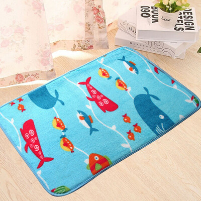 

Jingdong supermarket green reed plus soft blue velvet children mat mat pad mattress cute 40 60cm