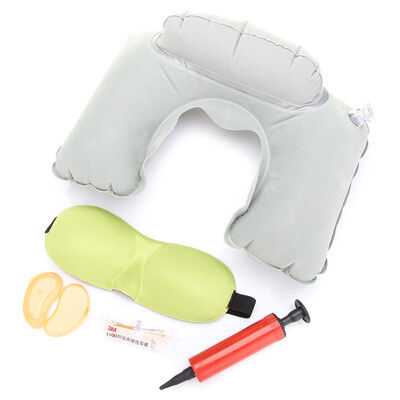 

Code of the top cover Goggles 3D three-dimensional shade cool black inflatable pillow purple 3M noise reduction sleep earplugs 2 loaded travel five-piece
