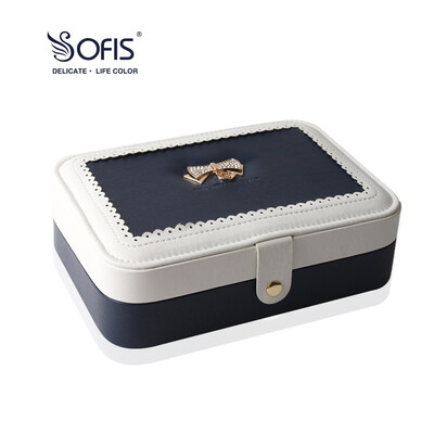 

SOFIS Jewelry Box Jewelry Storage Box Single Layer Leather Hand Jewelry Box Watch Box Simple Original Gift Girl