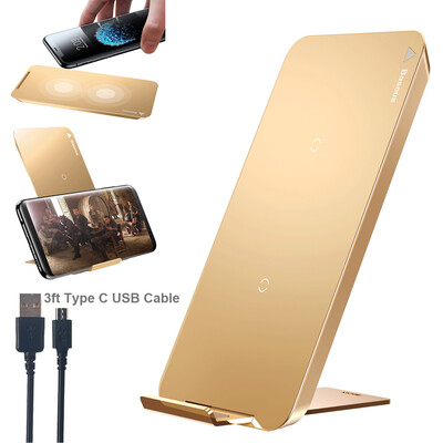 

Baseus Qi Wireless Charger Pad Stand Fast Charging For iPhone X 8 Plus Samsung Galaxy Note85S6S7 EdgeS8