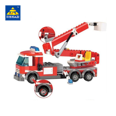 

KAZI 8053 City Series Building Blocks DIY Fire Fighting Truck Bricks Sets Educational Toys For Kids Compatible Toys