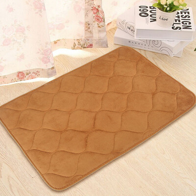 

Jingdong supermarket] green reed plus soft anti-slide bathroom mat mat mat thickening back cotton 40 * 60cm gray