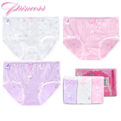 

Ai Lier Aurora Girls Underwear Womens Cotton Fabric Student Middle Lace Ladies Girls Panties Womens Simple Briefs 3 Pack K8038