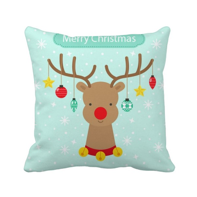 

Christmas Snowflake Star Bulb Deer Festival Square Throw Pillow Insert Cushion Cover Home Sofa Decor Gift