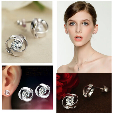 

Блестящие хрустальные серьги vintage Love Нежные сердечные подвески Ms S925 Ювелирные венки свадебных подарков