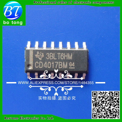 

100pcs free shipping CD4017BM CD4017 HEF4017BT HEF4017 SOP-16 With each other Counter ICs CMOS Decade Counter