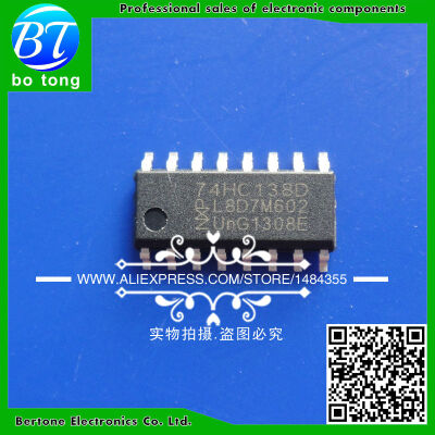 

Free shipping 100pcs SMD logic ics 74HC138 74HC138D SN74HC138D SOP-16