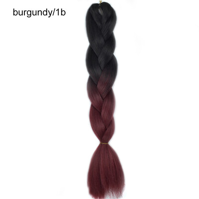 

Chorliss 24"65cm Synthetic Hair Extensions Jumbo Crochet Braids Ombre Braiding Hair For Women Pink Purple Blonde Bug Gray