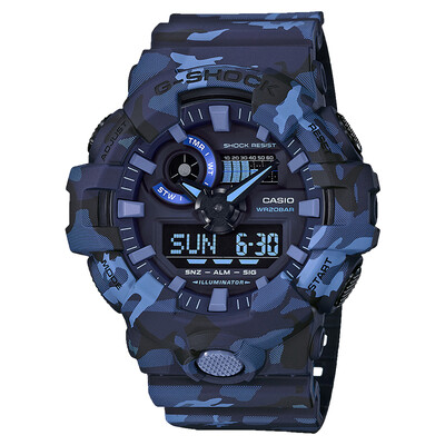 

Casio (CASIO) Часы G-SHOCK Стерео циферблат Камуфляж Стиль Мужские водонепроницаемые спортивные часы Кварцевые часы GA-700CM-3A