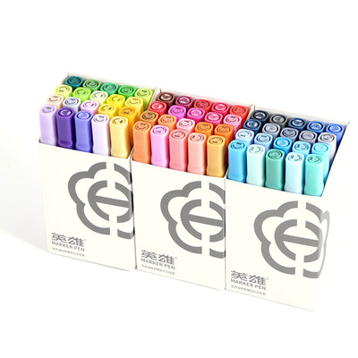 

Hero HERO color alcohol oily marker set student stationery hand-painted design painting pen 8027-60