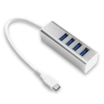 

Hyundai (HYUNDAI) HY-333Type-C до четырех концентраторов usb3.0 концентратор Type-C Hub hub перезаряжаемый серебристый