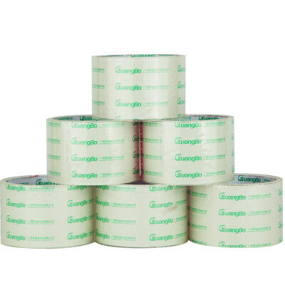 

GuangBo 6 package 60mm 30y high transparent sealing wide tape adhesive office stationery FX-67