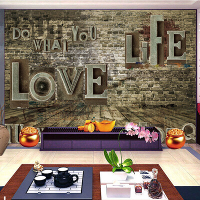 

Custom 3D Stereoscopic Photo Mural Wallpaper Retro Brick Pile Wall Living Room Sofa Backdrop Mural Wall Paper Home Improvement