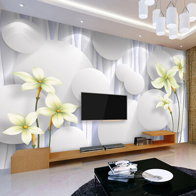 

Custom 3D Steceroscopic Wallpaper Creativo Modern Minimalist Floral Wall Paper Study Room Backdrop Murals Wallcoverings For Wall