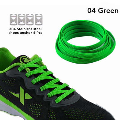 

JUP 3 Pairs Lazy Not Tie Shoelaces Metal Fashion Simple&Convenient Buckle Elastic Polyester Rubber Laces Sports Shoes Rope