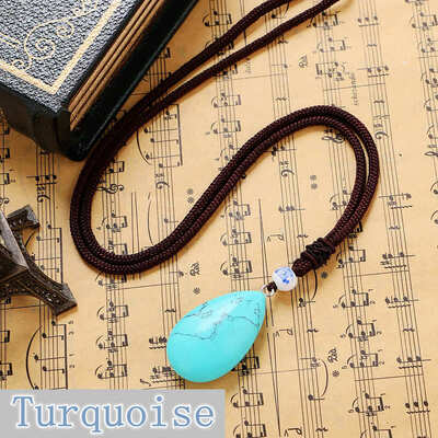

1шт. Yumten Necklace Women Water Droplets Подвеска Мужские ювелирные изделия Rhinestone Sapphire Garnet Stone Mermaid Teen Fairy T