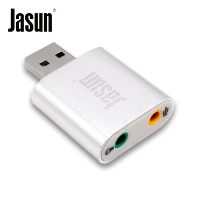 

Jieshun JASUN USB external sound card drive-free desktop laptop sound card aluminum shell independent headphone converter wired microphone karaoke JS-161