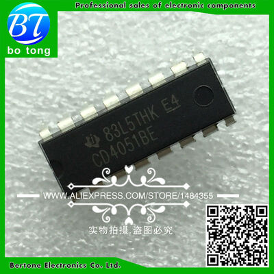 

100PCS CD4051BE DIP16 CD4051 DIP new and original IC free shipping