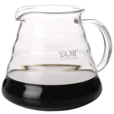 

Yami Yami hand red coffee pot cloud glass coffee pot 600CC YM5096