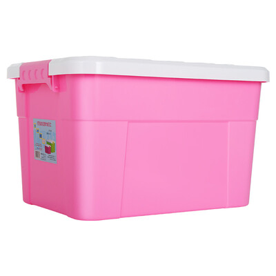 

Ai Laiya storage box plastic storage box large car storage box clothing storage box moving packaging box 45L 1 loaded macaron pink Z1252